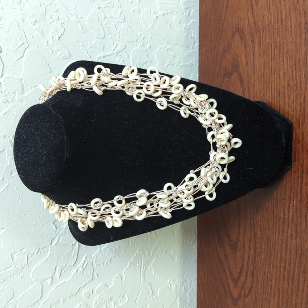 Macy's Layered Ivory Ring Beaded Necklace